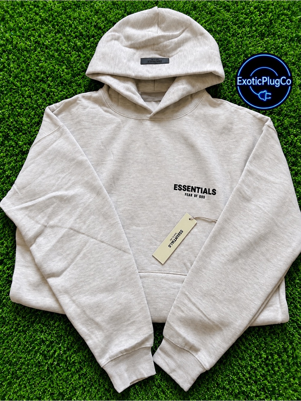 Fear of God Essentials Crewneck Hoodie in Light Gray